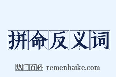 拼命反义词是什么意思的图片